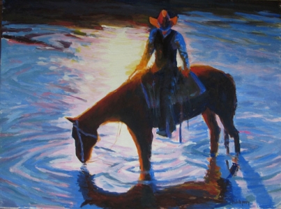 Cowboy Oil Painting
